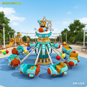 Manège d'avion de luxe en fibre de verre pour enfants, pour extérieur, intérieur et centres commerciaux - Product Image 1