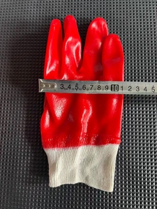<span class=keywords><strong>Gants</strong></span> <span class=keywords><strong>de</strong></span> travail industriels rouges en nitrile, forme Luokou, anti-choc, anti-chimiques, imperméables, antidérapants, sans silicone, résistants à l'huile - Product Image 5