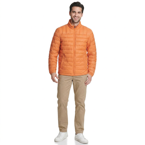 Blouson matelassé en coton épais pour homme 2023, personnalisé, style urbain, coupe oversize, col montant, avec logo OEM, en toile rembourrée, fermeture éclair - Product Image 1