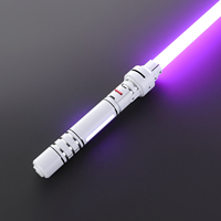 Pedang Laser Gaya Gundam Beam Saber RGB 12 Warna, Gagang Logam, Ayunan Halus, Berat, untuk Duel, Cosplay Anime, Pengiriman Langsung