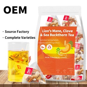 Té de Espino Amarillo y Melena de León en Bolsitas, Calma <span class=keywords><strong>el</strong></span> Estómago, Té Herbal Natural Mixto <span class=keywords><strong>para</strong></span> <span class=keywords><strong>el</strong></span> Apoyo Digestivo, Uso Diario - Product Image 5