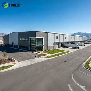 Hangar industriel modulaire préfabriqué en acier, structure robuste pour entrepôt commercial et terminal de stockage - Product Image 1