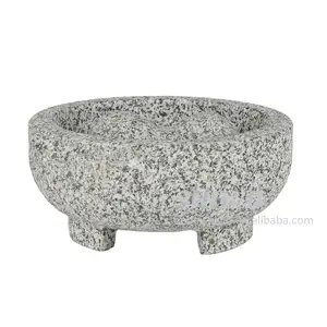 Heavy & Durable ,Molcajete de Piedra Natural Volcanica Stone ,Professional Granite Molcajete Mortar and Pestle Stone Grinder