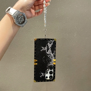 Funda de Teléfono Suave con Cadena de Muñeca de Piel de Serpiente y Perlas para <span class=keywords><strong>Samsung</strong></span> <span class=keywords><strong>Galaxy</strong></span> S26 <span class=keywords><strong>Ultra</strong></span> S25 Edge <span class=keywords><strong>S22</strong></span> S23 <span class=keywords><strong>Ultra</strong></span> S24 FE, Cubierta para Maletero/Equipaje - Product Image 4