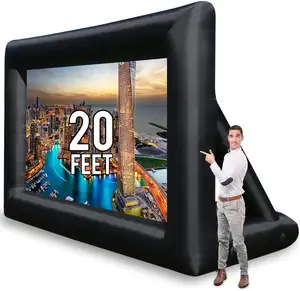 Factory customized family outdoor PVC rear projector inflatable portable movie screen