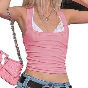 Top de Tirantes Personalizado de Alta Calidad para Primavera/Verano, Casual, Sexy, de Satén con Flores, Ajustado, para <span class=keywords><strong>Mujer</strong></span> - Product Image 1