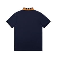 Camisa de Manga Corta para Hombre, Estilo Burberry, Casual, Tejido Sólido, 100% Algodón, Transpirable, Ajustada, Nueva Tendencia 2026