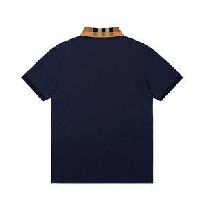 Camisa de Manga Corta para Hombre, Estilo Burberry, Casual, Tejido Sólido, 100% Algodón, Transpirable, Ajustada, Nueva Tendencia 2026 - Product Image 2