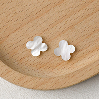 Bijoux en nacre naturelle de haute qualité, coquille de trèfle à quatre feuilles à dos plat, fournisseur professionnel personnalisé