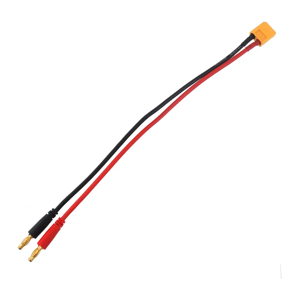 Hot 4.0 Bullet Banana Style to XT60 Male 14AWG 250MM & 4.0 Bullet Banana Style to TRX Male 14AWG 250MM for RC Car Spare Parts