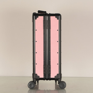 Smart Trunk ABS <b>PC</b> Aluminum Frame Trolley Case 36-55L Retro Style Business Carry On Luggage With Swivel <b>Wheels</b> - Product Image 3