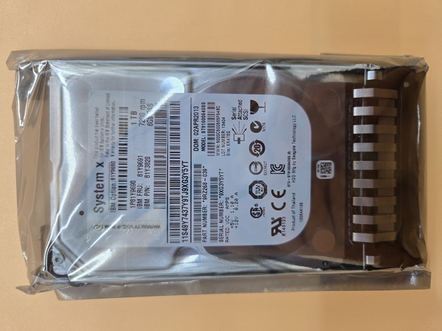 81Y9690 1TB 7.2K 6.0Gbps SAS Hot-Swap Hard Drive used