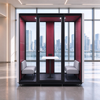 Pod Kantor Kedap Suara, Booth Isolasi Akustik, Pod Kerja Pribadi Fokus, Lampu Sensor Aktif untuk Tempat Kerja Modern Berdesain Terbuka