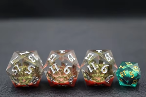 ชุดลูกเต๋าเรซิ่น 7 ชิ้น รูปทรงหลายเหลี่ยม ปรับแต่งโลโก้ได้ สำหรับเกม RPG Dungeons and Dragons ขอบคม รุ่น D20 ลาย <span class=keywords><strong>Beholder</strong></span> - Product Image 4
