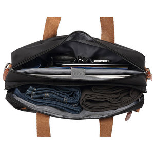 Tianhao – porte-documents de voyage d'affaires pour hommes, sac à dos pour ordinateur portable de 15 pouces, sac à bandoulière pour voyage de loisirs, toile de couleur unie - Product Image 3