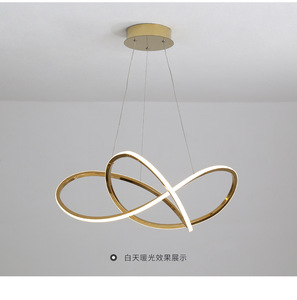 Trần Hiện Đại Tối Giản Mạ Champagne Vàng Chiếu Sáng Phòng Ngủ Trang Trí Nội Thất LED Pendant Light - Product Image 3