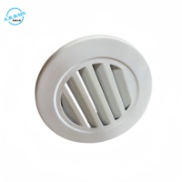 Grille d'aération ronde réglable en plastique ABS blanc, diffuseur circulaire de plafond avec moustiquaire intégrée