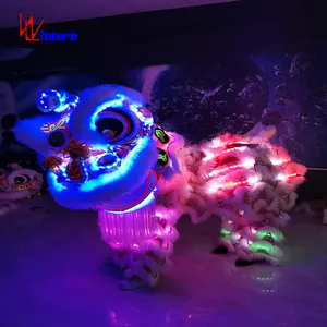 चीन शेर नृत्य प्रामाणिक बांस बुनाई और Foshan शेर नृत्य दक्षिण शेर और ऑस्ट्रेलियाई ऊन शेर