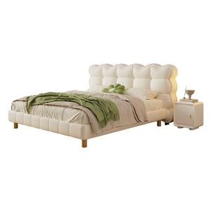 <span class=keywords><strong>Letto</strong></span> Moderno Stile Nuvola Crema, Imbottito, con <span class=keywords><strong>Testiera</strong></span> Morbida Trapuntata, Disponibile nelle Misure Queen e King, per Arredamento Camera da <span class=keywords><strong>Letto</strong></span> - Product Image 5