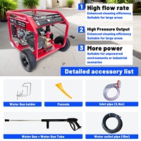 Nettoyeur Haute Pression à Eau Froide, Moteur Essence 16 CV 350 Bars 5000 PSI, Hydrolaveuse