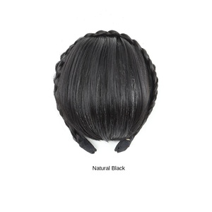 <span class=keywords><strong>Flequillo</strong></span> de Tela para el Cabello, Trenzado, con Aro, Trenza de Espina de Pescado, de una Sola Pieza, Natural, sin Costuras, de Fibra Sintética, <span class=keywords><strong>Flequillo</strong></span> <span class=keywords><strong>Postizo</strong></span> - Product Image 6