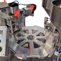 Machine de remplissage et de scellage automatique pneumatique à 2 trémies en acier inoxydable pour boissons et aliments avec emballage en papier