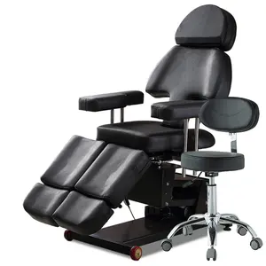 Kisen Factory Supplier Cheap Price Custom Logo 3 Motor Adjust Luxury Electric Recliner Cosmetologist Chair Facial Bed