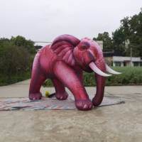 Éléphant gonflable géant, éléphant de dessin animé gonflable géant pour la publicité, décoration de rue