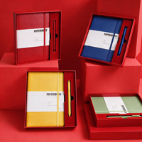 Carnet A5 personnalisé Hong-Fu avec stylo, boîte cadeau, sac cadeau, cadeaux d'entreprise de luxe pour les promotions