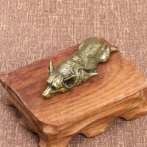 批发复古黄铜铸造狗摆件茶具宠物书桌装饰 - Product Image 2