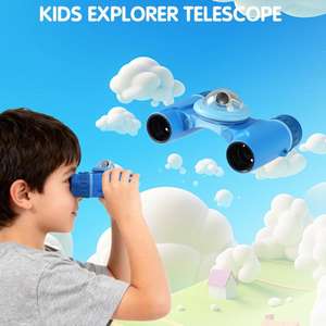 Telescopio de Bolsillo, Mini Binoculares Portátiles para Niños, 6X18 HD, Binoculares Profesionales de Alta Calidad para Exteriores con Luz LED - Product Image 1