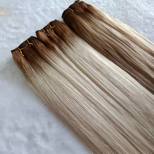 Extensiones de Cabello Natural Ruso de Alta Calidad de Jasmine Factory, Cabello Remy con Cutícula Alineada, Liso y Ligero para Balayage - Product Image 2