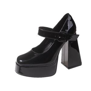 Wholesale new style women's square-<b>toe</b> ankle strap round-<b>toe</b> low-heeled shoes with fashionable <b>platform</b> <b>heels</b> and <b>open</b> <b>toes</b> - Product Image 1