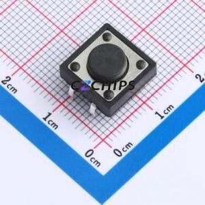 BX-TS-26-12125CJ Tactile Switch Through hole-4P,12x12mm Switch Single Pole Single Throw Round Button 2.6N Through Hole - Product Image 1