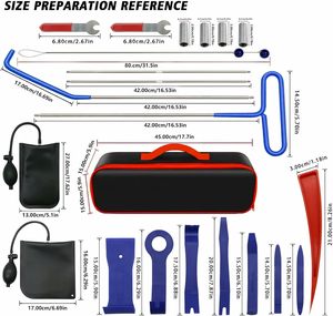 Kit de Herramientas para Mantenimiento de Puertas de Automóviles de 22 Piezas con Varillas de Largo Alcance, Bolsas de Aire <span class=keywords><strong>y</strong></span> Herramientas para Remover Molduras Interiores para Reparación Automotriz - Product Image 2