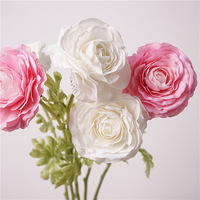 L-R465 Explosieve Modellen Hoge Kwaliteit Real Touch Ranunculus Kunstbloemen Pioenroos voor Bruiloft Bloemdecoratie Huisdecoratie Bruidsboeket
