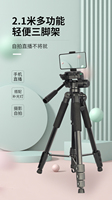 Personnalisé H210 2.1M Noir Aluminium Flood Led Stand Téléphone Trépied Maquillage Téléphone Stand Led Selfie Lumière Trépied pour la Photographie
