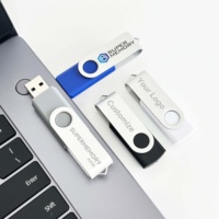 Ücretsiz Tasarım Özel Logo Küresel Çıkışa Hazırlanmış 2GB 4GB 8GB 16GB 64GB 128GB Metal USB Flash Bellek 32GB Döner Tasarım