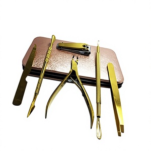 Kit de Cortauñas 5 en 1 de Acero Inoxidable de Lujo ASAP con Recubrimiento en Oro Rosa para Adultos, Bebés y Personas Mayores - Set de Manicura Profesional - Product Image 1