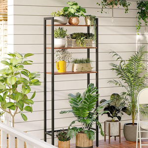 Rangement sur les toilettes à 3 niveaux sur les toilettes Organisateur de salle de bain sur l'étagère des toilettes, économiseur d'espace Salle de bain Brun rustique - Product Image 5