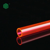 Extrusion de tube fileté en plastique acrylique/polycarbonate transparent, accessoire pour éclairage décoratif, lot de pièces
