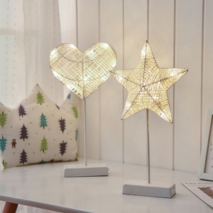 LED Girly-Style Decorative Lights Heart-Shaped <b>Mini</b> <b>Table</b> Lamp DIY Starry Night Light Room Holiday Accent Lighting - Product Image 5