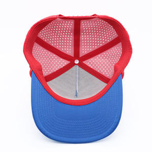 Casquette de sport en polyester 5 panneaux personnalisée de qualité supérieure avec logo en caoutchouc PVC pour activités de plein air respirantes et imperméables - Product Image 6