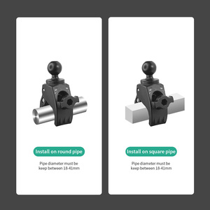 Soporte de Riel para Motocicleta y Bicicleta con Clip de Montaje de Bola de 360 Grados para Gopro Hero 12 11 10 9 8 para Teléfono y Cámara de Acción - Product Image 3