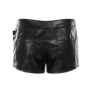 Low Rise Women's <b>Overalls</b> Button Fly Adjustable PU Leather Belt Windproof Eco-Friendly Edgy Punk Gothic Hot <b>Shorts</b> Canvas - Product Image 6