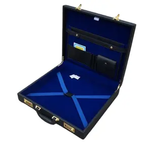 Kwaliteit Gloednieuwe Klassieke Vrijmetselaars Provinciale Regalia Koffer (Kunstleer), Lederen Schort Koffer Aktetas