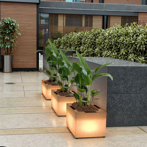 Maceta Inteligente Solar con LED RGB y Control Remoto, Macetero Grande Impermeable <span class=keywords><strong>de</strong></span> PE <span class=keywords><strong>para</strong></span> Jardín Exterior, Alcance <span class=keywords><strong>de</strong></span> 15m - Product Image 6