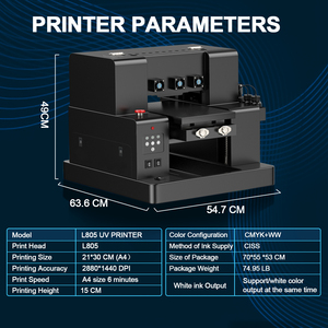 Uv phẳng máy in nhỏ, a4 uv phẳng máy in máy tính để bàn in ấn trên trường hợp điện thoại, gốm, da, thép - Product Image 3