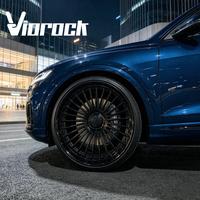 Jantes forgées 2 pièces noir brillant 19 20 22 24 pouces 5x112 5x130 5x114.3 compatibles avec Mercedes Maybach Audi Range Rover Lexus Toyota