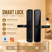 Serrure Intelligente Tuya WiFi de Bonne Qualité, Étanche, avec Empreinte Digitale, Mot de Passe, Clé RFID, Serrure Intelligente TTLock pour Porte d'Entrée